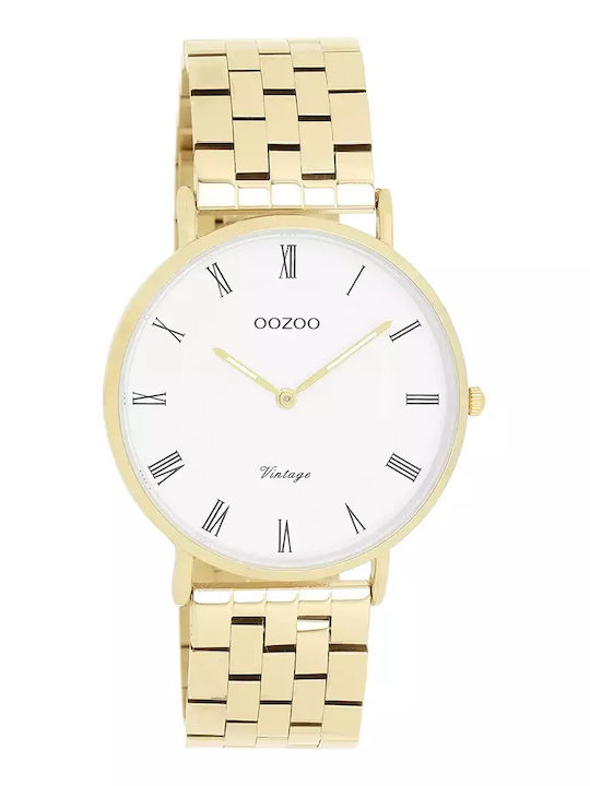 Oozoo Vintage Women's Watch with Gold Metal Bra...