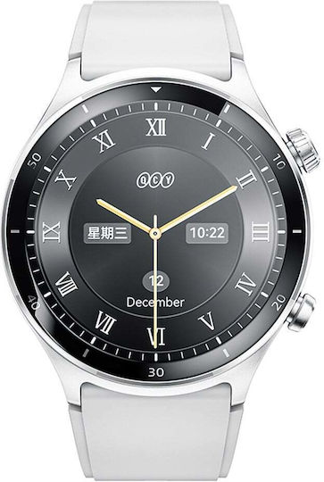 QCY Active GT S7 Stainless Steel Smartwatch με Παλμογράφο (Γκρι)