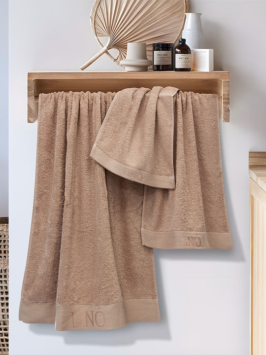Lino Home Πετσέτα Σώματος Brandy 80x150εκ. Pudr...