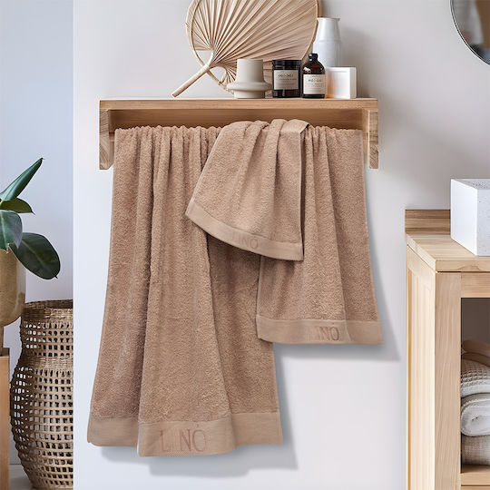 Lino Home Badehandtuch Brandy 80x150εκ. Pudra Gewicht 650gr/m²