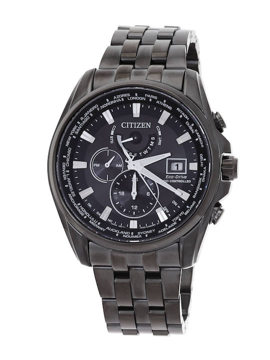 Citizen Perpetual Ceas Bărbați 44.3mm Cronograf Baterie cu Brățară Metalică Neagră