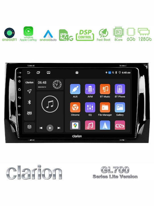 Clarion Car Audio System for Skoda Kodiaq 2022-2023 (Bluetooth/USB/WiFi/GPS/Apple-Carplay/Android-Auto) with Touch Screen 10"