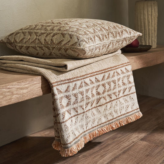 Gofis Home Indira Armchair Throw Chenille 180x180cm Grain Beige 258/04