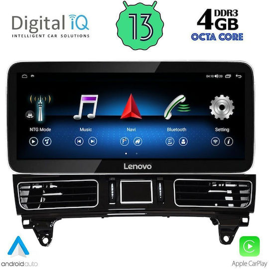 Lenovo Автомобилна Аудио Система (Блутут/USB/WiFi/GPS/Apple-Carplay/Android-Auto) с Тъчскрийн 12.3"