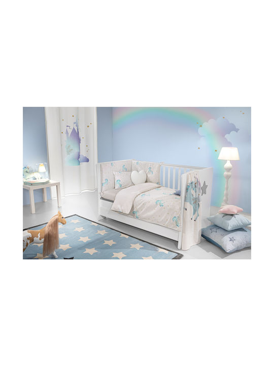 Saint Clair Baby Sheets Set Crib Cotton Aqua Be...