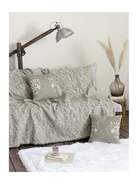 Nima Lebrand Ριχτάρι Πολυθρόνας Chenille 180x180εκ. Taupe