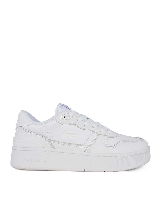 Lacoste T-Clip Γυναικεία Flatforms Sneakers Λευκά