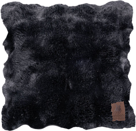 Greenwich Polo Club Μαξιλάρι Καναπέ 3938 από Γούνα Black 40x40εκ.