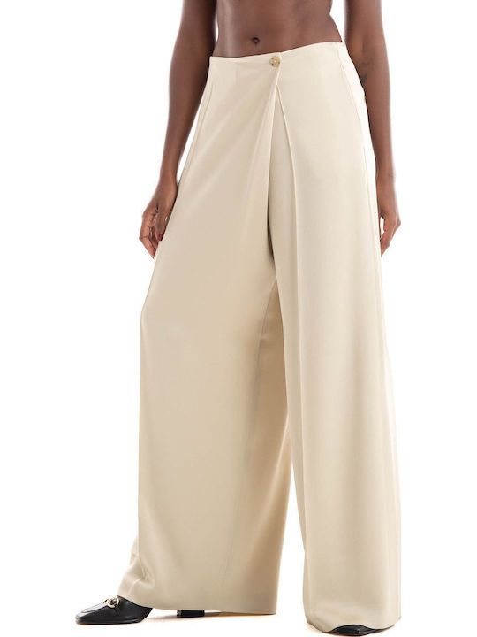 Tesela Damen Stoff Hose Pearl