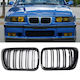 Prasco 242556 Καρδιές Μάσκας Bmw 3 E36 96-99 M4 Look Διπλή Γρίλια Μαύρο Γυαλιστερό 2 Τεμάχια