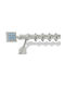 Metal Curtain Pole Apollonas Ø25 Enis Single 200 Cm