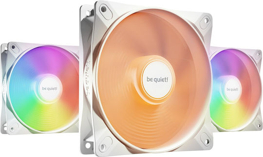 Be Quiet Light Wings LX Case Fan 120mm (1600rpm / 51.5cfm) With ARGB Lighting And 3-Pin / 4-Pin PWM Connection 3pcs White