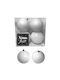 Hanging Ball Ornament Ornament White with Glitter 10cm Set 4pcs