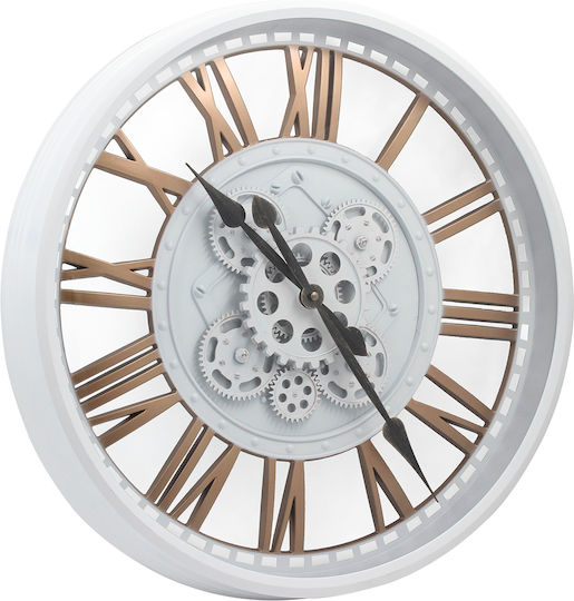 Keskor Wanduhr Kunststoff Weiß Ø51cm