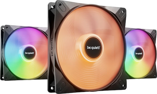 Be Quiet Light Wings LX Case Fan 140mm (1800rpm / 75.3cfm) with ARGB Lighting and 3-Pin / 4-Pin PWM Connection 3pcs
