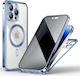 iPhone 14 Pro Privatsphäre Doppelglas MagSafe Hülle Blau
