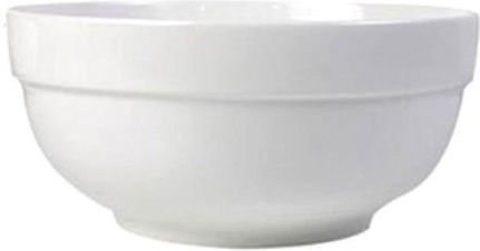 General Trade Serving Bowl Round Ceramic White with Diameter 15.5cm
