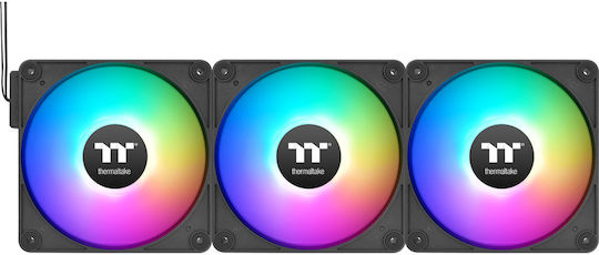 Thermaltake CT120 EX Ventilator Pentru Carcasă Cu Lamă Inversată (2000rpm / 65.82cfm) Cu Iluminare ARGB Și Conexiune 3-Pin / 4-Pin PWM 3 Buc