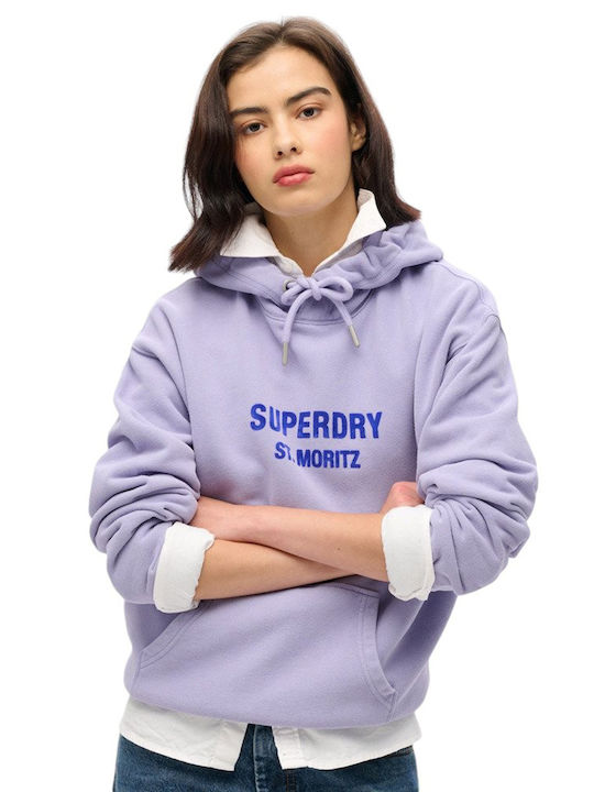 W D1 Sdcd Sport Luxe Long Women's Sweatshirt Hooded Nbc Purple