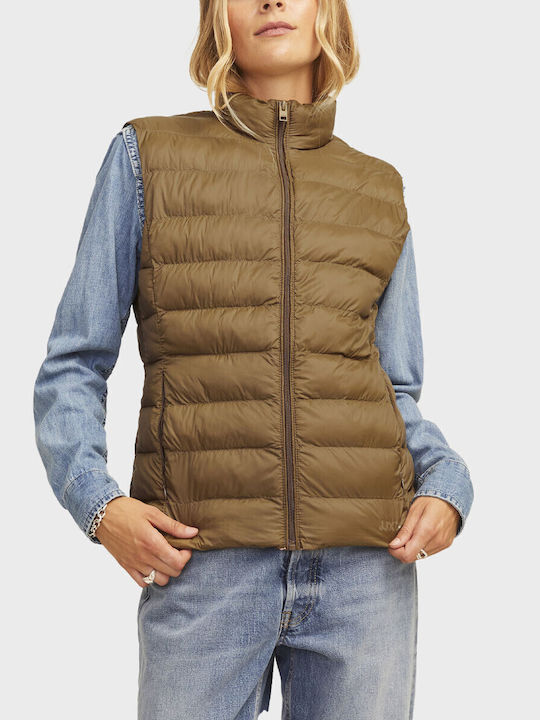 Jack & Jones Без ръкави Яке Puffer Кафяв