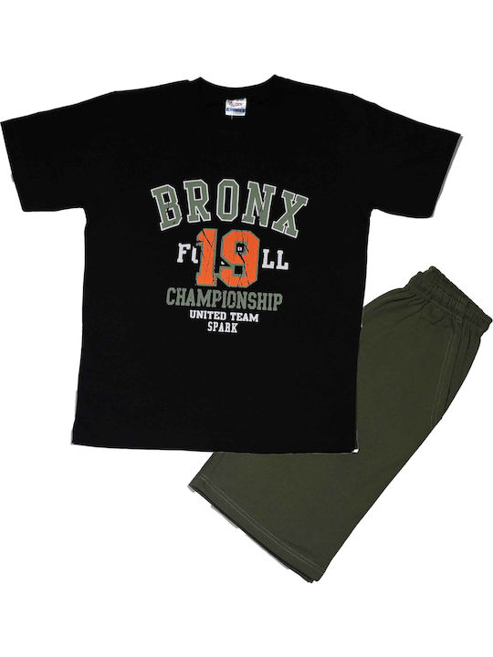 Kids' Set with Shorts Summer 2pcs Black, Khaki
