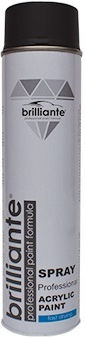 Brilliante Spray Farbe Acryl Hochtemperatur mit Matt Effekt Black RAL 9005 600ml