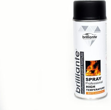 Brilliante Σπρέι Βαφής Υψηλής Θερμοκρασίας Μαύρο Black 400ml
