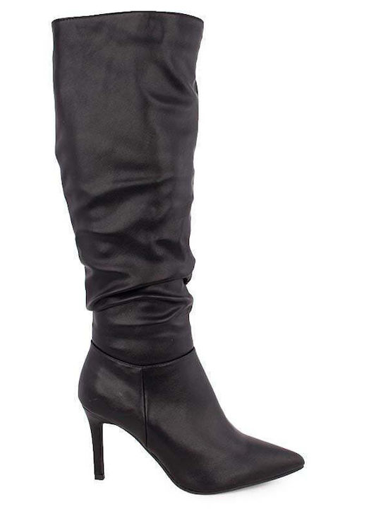 Seven Women's Boots with High Heel & Elastic Black