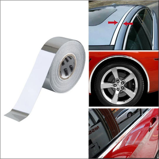 Car Tape Stickers 4 x 4cm in Silver Color 1pcs