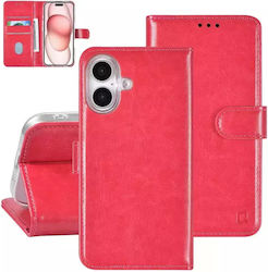 Tuniq Iphone 16 Θήκη Πορτοφόλι Stand Δερματίνη Hot Pink
