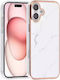 Tuniq iPhone 16 Plus Silicone Marble Case