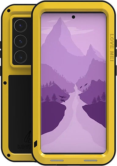 Love Mei Калъф Samsung Galaxy S24 Ultra Брониран Без Стъкло Жълт