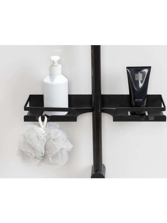 Wenko An der Wand montiert Badezimmerregal Metallisch 35.5x10.5x4cm Schwarz