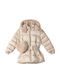 Kinder Steppjacke mit Kapuze Gold