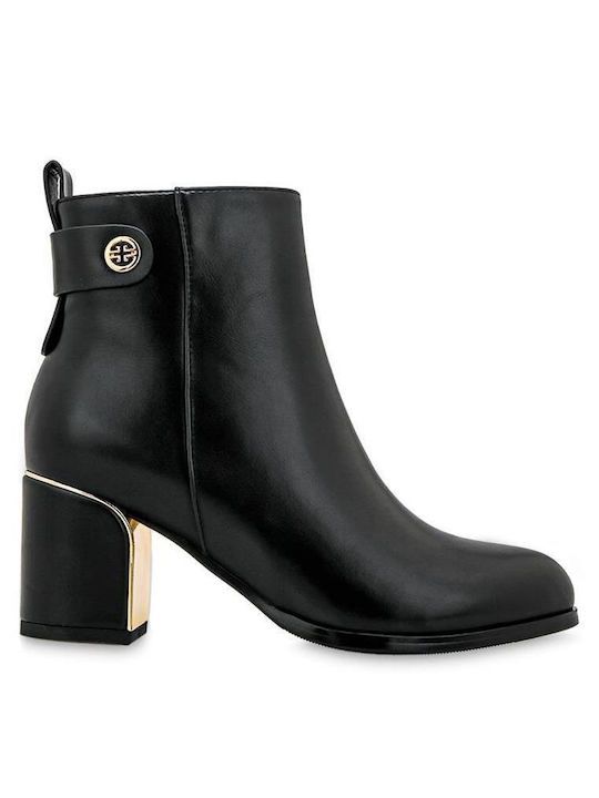 Seven Women's Ankle Boots with Medium Heel Black