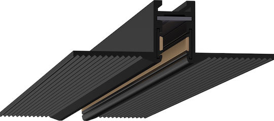 Viokef Mounting Rail for Lighting Fixtures Black 02/0802-2