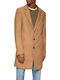 Men's Half Coat Camel