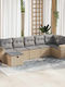 Corner Outdoor Sofa Rattan with Chest and Cushions 55x55x69cm