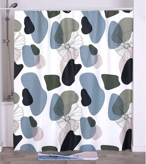 Eurocasa Duschvorhang 180x180cm Mehrfarbig
