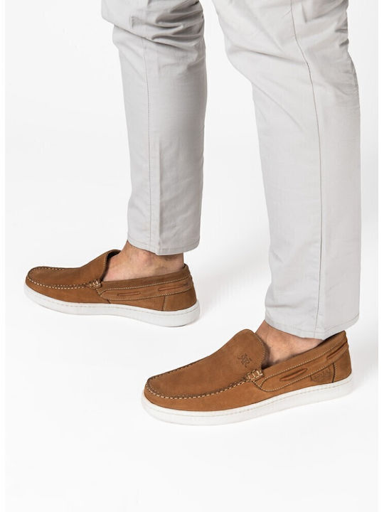 Δερμάτινα Ανδρικά Boat Shoes σε Καφέ Χρώμα