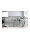 Guy Laroche Sydney Покривка За Триместен Диван Шенил 180x300см Сребрист