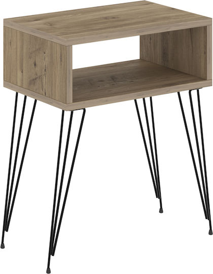 Nachttisch Metall Beige 45x30x58cm