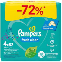Pampers Fresh Clean Бебешки кърпички без алкохо...