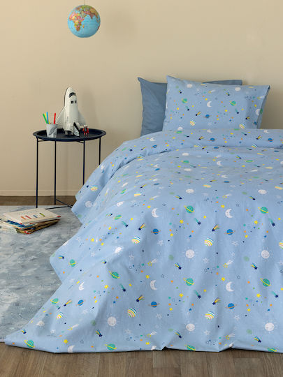 Palamaiki Single Set with Elastic Band PP100 Light Blue 170x265cm Palamaiki Single Set with Elastic Band PP100 Light Blue 170x265cm