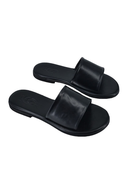Dermatina 100 Leather Women's Flat Sandals in B...