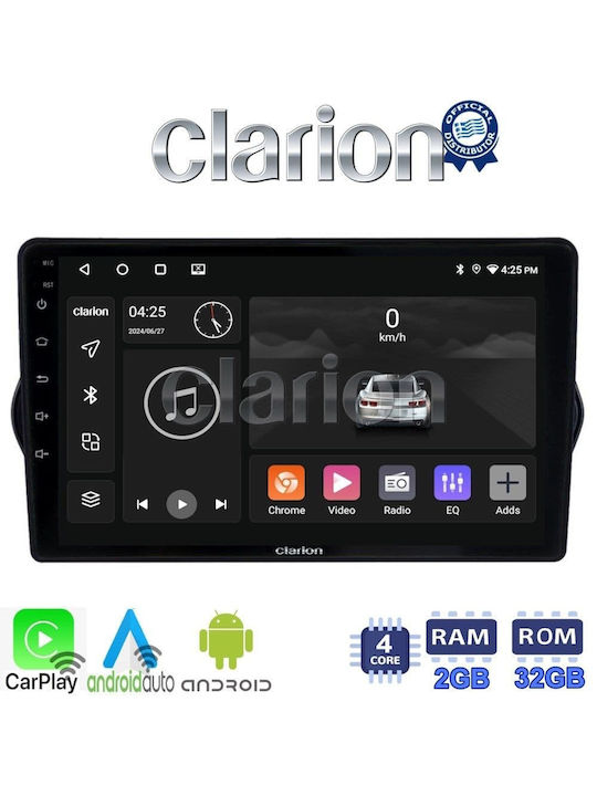 Clarion Ηχοσύστημα Αυτοκινήτου για Fiat Tipo 2015> (Bluetooth/USB/WiFi/GPS/Apple-Carplay/Android-Auto)