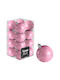 Hanging Ball Ornament Ornament Pink 4cm Set 12pcs