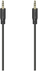 Cablu Audio Hama Flexi Slim Jack Contacte Placate cu Aur 0.75 M Negru