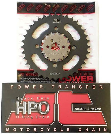 JT Sprockets Kit lanț și pinion (15-41-428) pentru Modenas Kriss 125