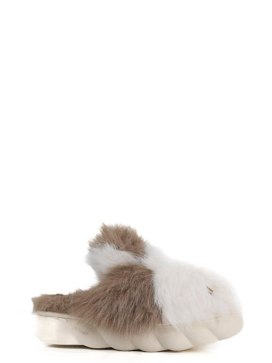 Brown Furry Animal Style Slippers